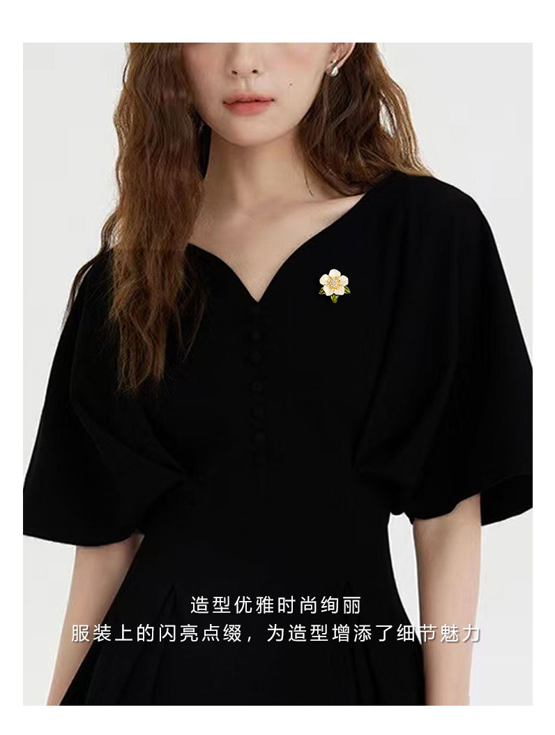 Fresh and sweet Gardenia flower brooch, fashionable and versatile flower magnetic clasp new product, niche and high-end brooch accessory pic 16