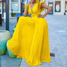 C8612 European and American plus-size 2026 new fashion solid color round-neck Tonle OL hip-hugging African dress pic 19