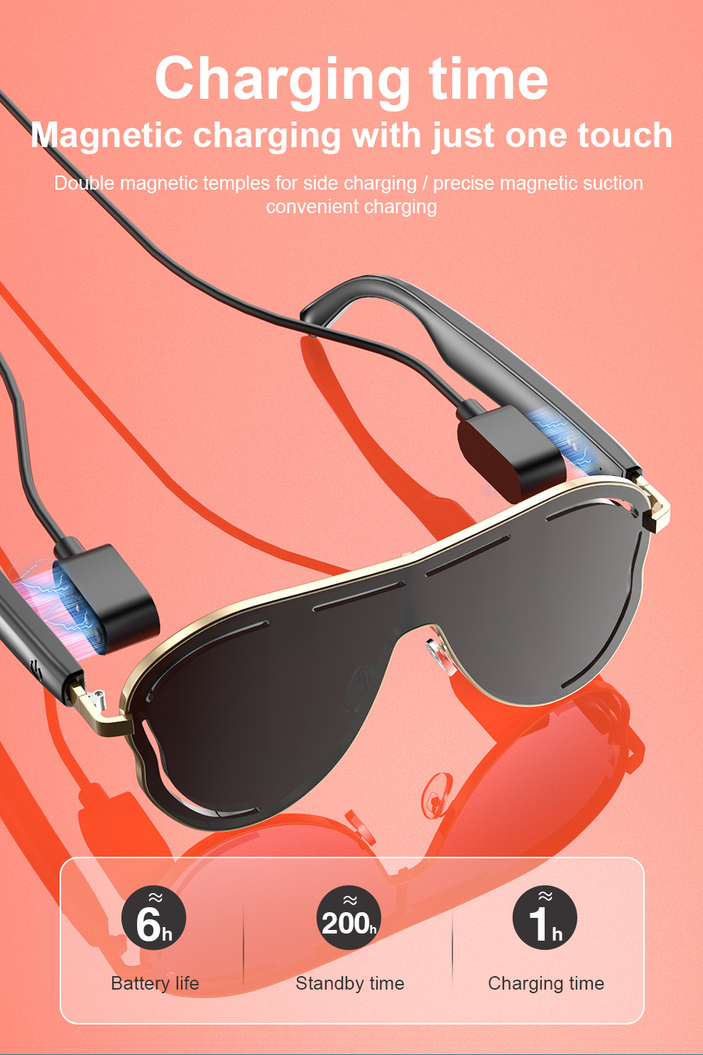 Cross-border AI translation smart glasses A17 European and American large-frame sun-protective color-changing stainless steel Bluetooth audio sunglasses smart accessories pic 24