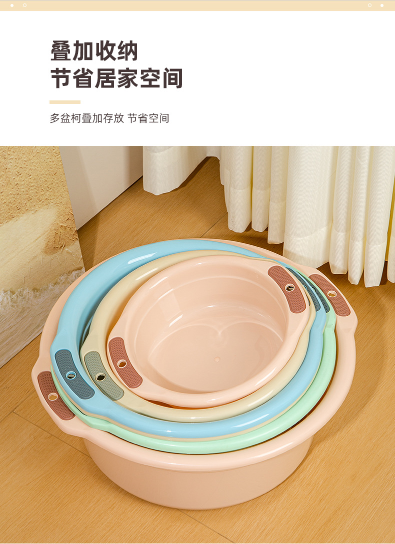 脸盆家用塑料双耳盆加厚加大洗衣洗菜盆耐摔学生宿舍洗脸盆泡脚盆详情12