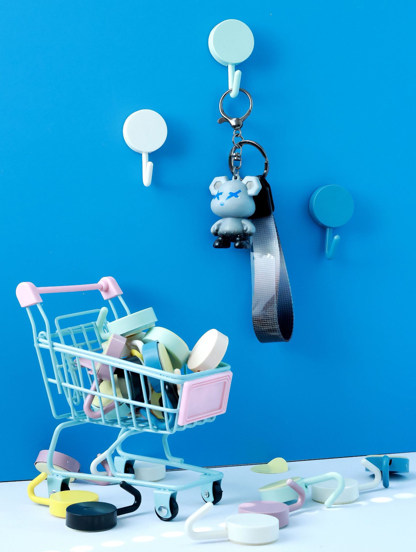 马卡龙挂钩无痕可爱粘钩塑料北欧钩子厨房浴室彩色免打孔挂衣钩详情9