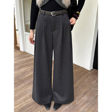 云长 窄版显瘦牛仔裤女冬季新款加厚直筒高腰休闲长裤子现货K0170详情13