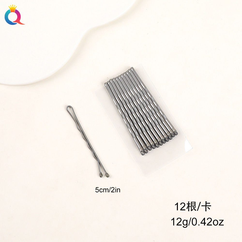 Wholesale of Qiyue Classic black straight clips, durable lacquered hair clips, braided hair clips, broken hair bangs clips and side clips pic 57