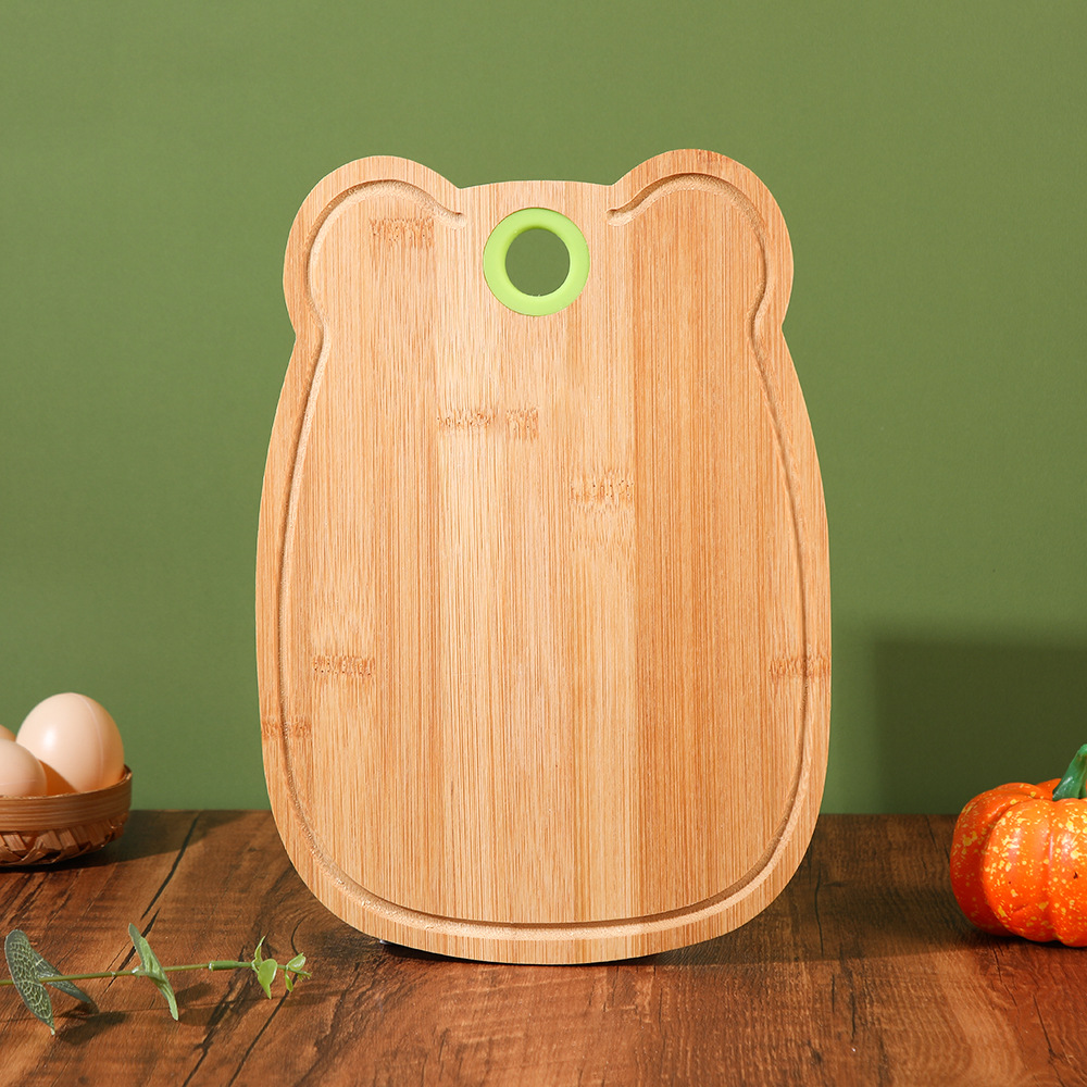 A 1cm household bear cutting board with antibacterial and anti-mold properties, thickened and easy to clean. Both sides can be used as kitchen perforated cutting boards pic 3