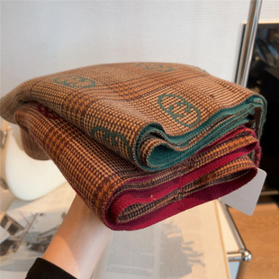 刘亦菲同款复古民族风青鸟围巾女高级感加厚保暖围脖冬季羊绒披肩详情13