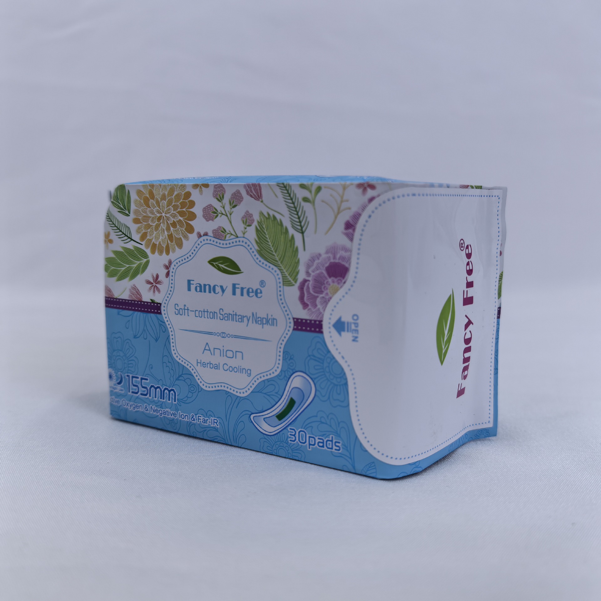 外贸棉柔卫生巾 丝薄柔滑透气姨妈巾 155mm超薄护垫量少卫生巾详情5