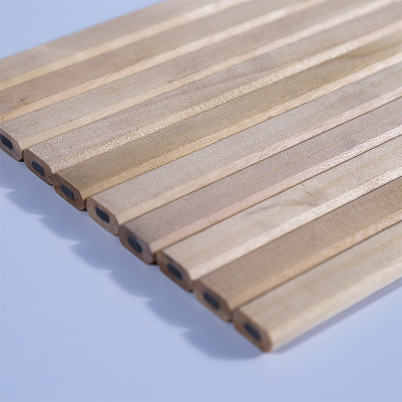 Customized large octagonal woodworking pencils, solid wood oval flat head marker pens, thick lead core, special woodworking pens for construction site marking pic 8