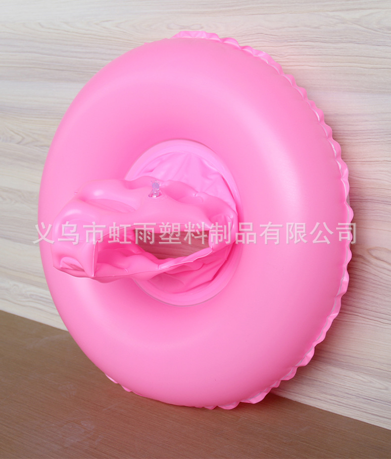 卡通儿童游泳座圈 婴儿游泳圈可爱海洋鱼坐圈 透明海底世界带扶手详情5