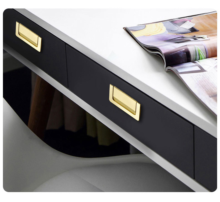 Modern and simple home decoration: Hidden cabinet door handles, zinc alloy multi-color thickened drawer door hidden handles pic 19