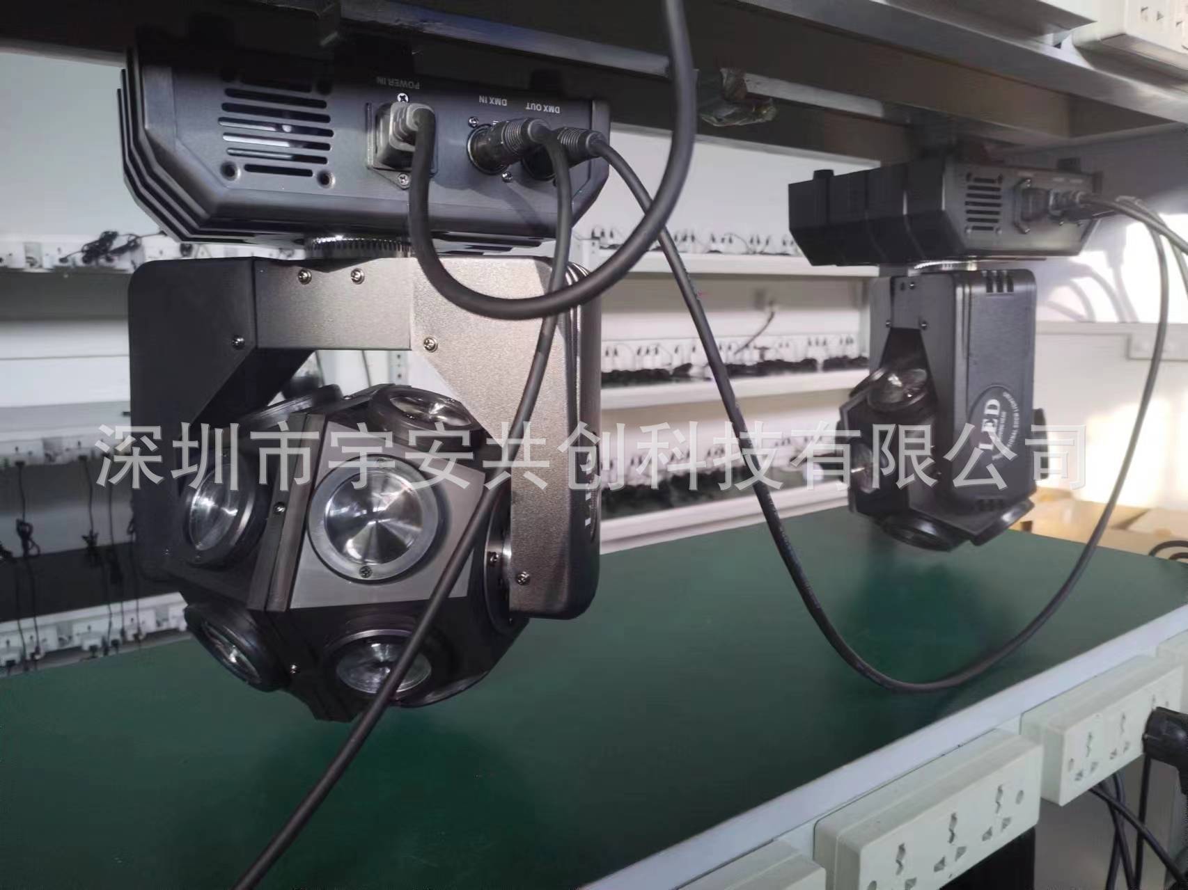 单双头三臂摇头光束灯led舞台激光频闪KTV酒吧包房派对蹦迪斯科球详情19