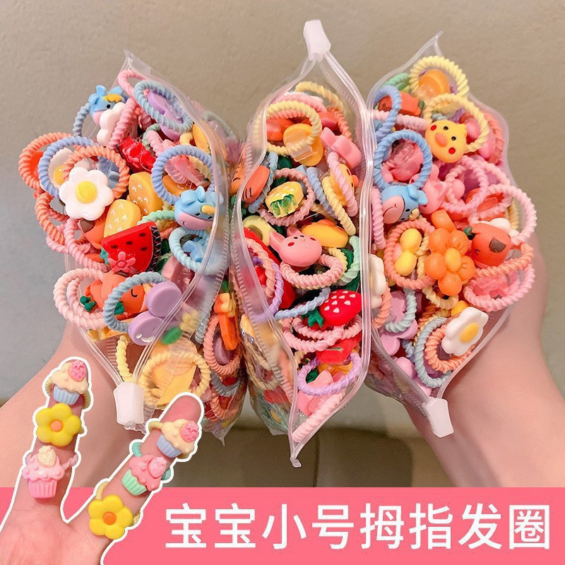宝宝发圈发小皮筋头绳高弹力橡皮筋女童发绳头饰儿童发饰饰品详情34