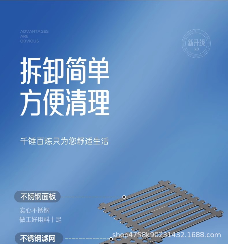 不锈钢密封防臭地漏卫生间下水道地漏厨房浴室洗衣机排水方形地漏详情21