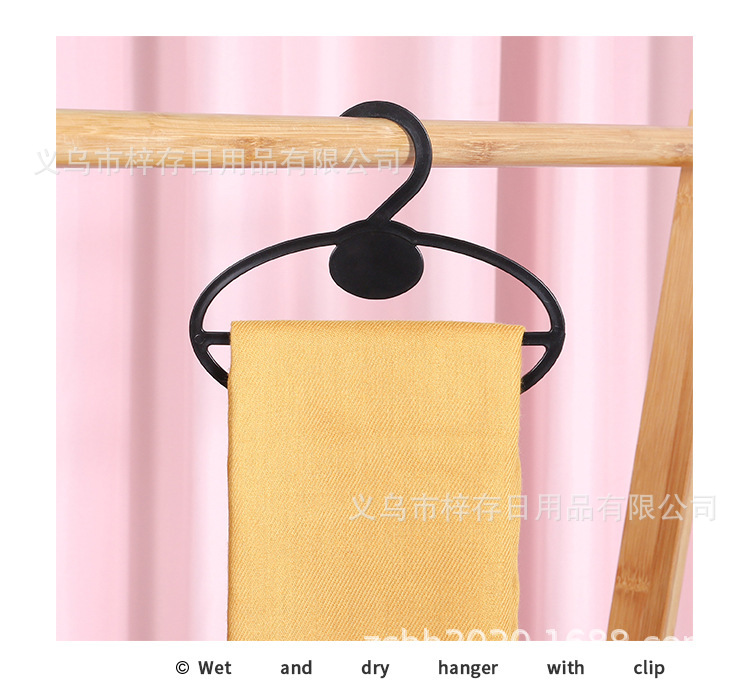 多功能加厚围巾架榉木衣架面具儿童裤夹手套JK衣架收纳架家用详情9