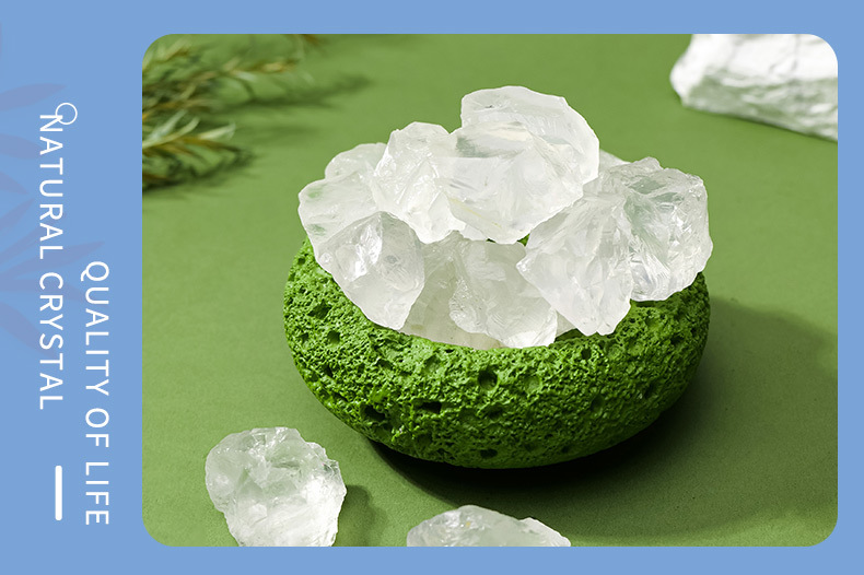 天然白水晶原石香薰扩香石 水晶原石供佛碎石消磁石 水晶工艺品详情12