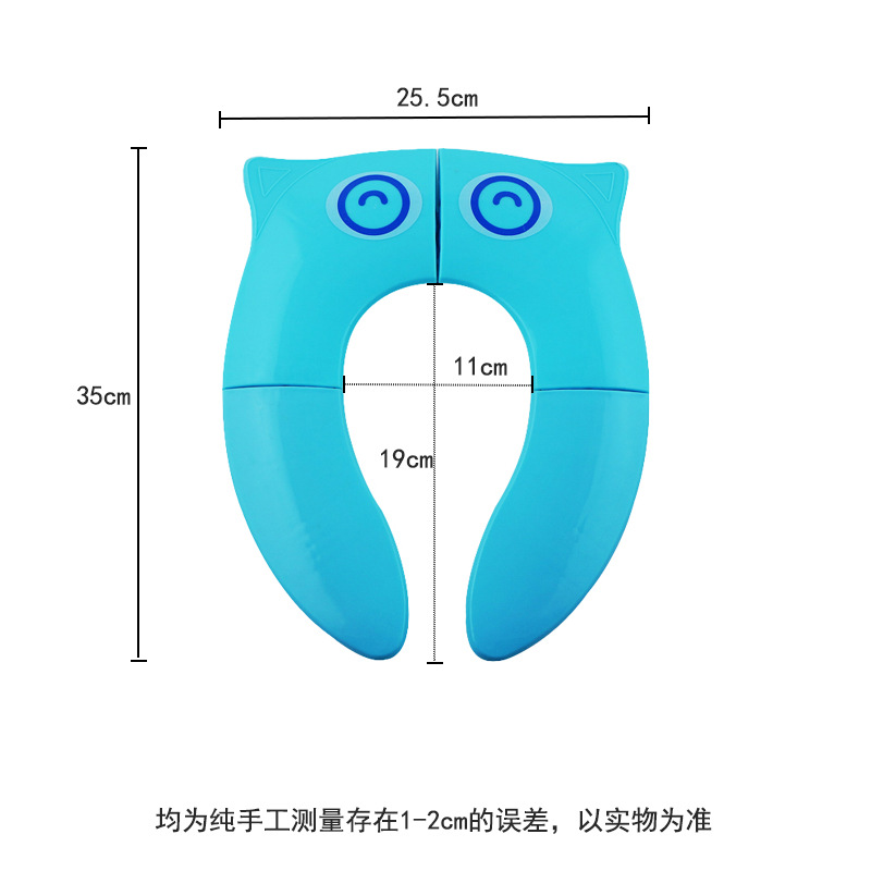 儿童坐便圈跨境新品猫头鹰款旅行可折叠便携式儿童马桶垫多功能详情8