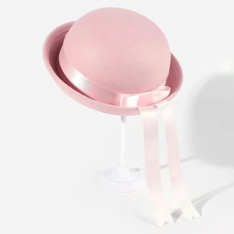 JK uniform cap, small round cap, Japanese style, versatile dome woolen top hat, ribbon hat, school style, kindergarten pic 8