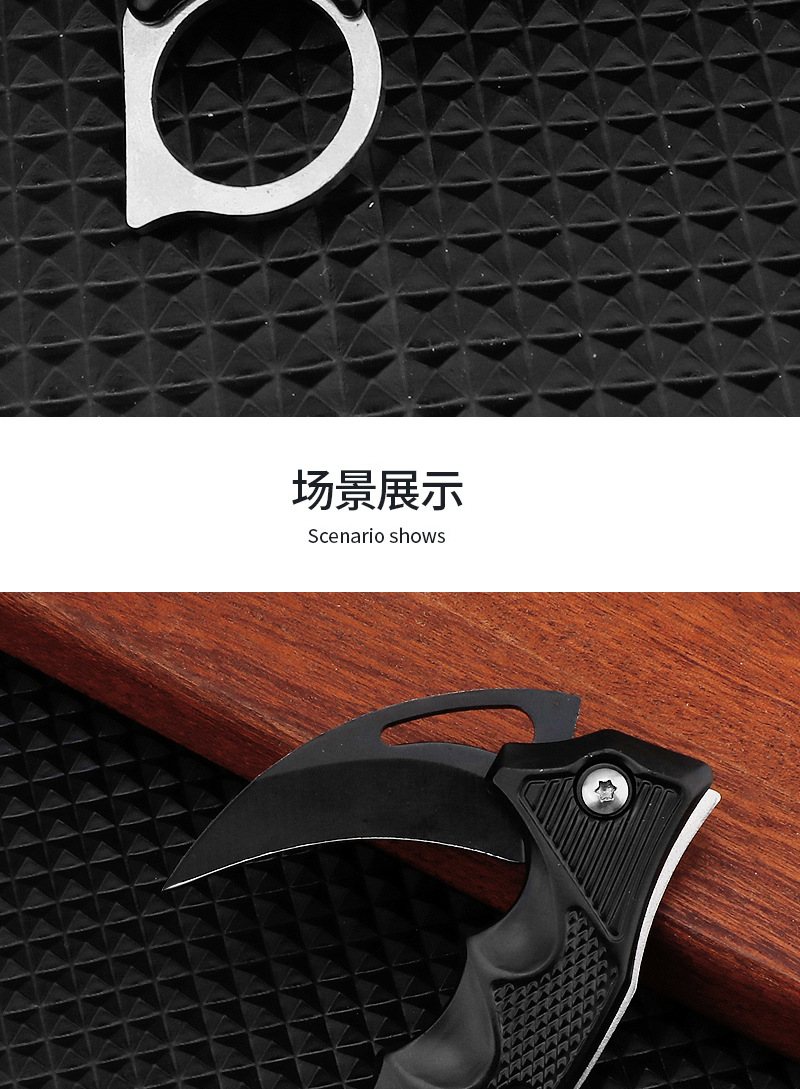 In-stock folding knife, claw knife, multi-functional outdoor survival knife, portable mini fruit knife pic 8