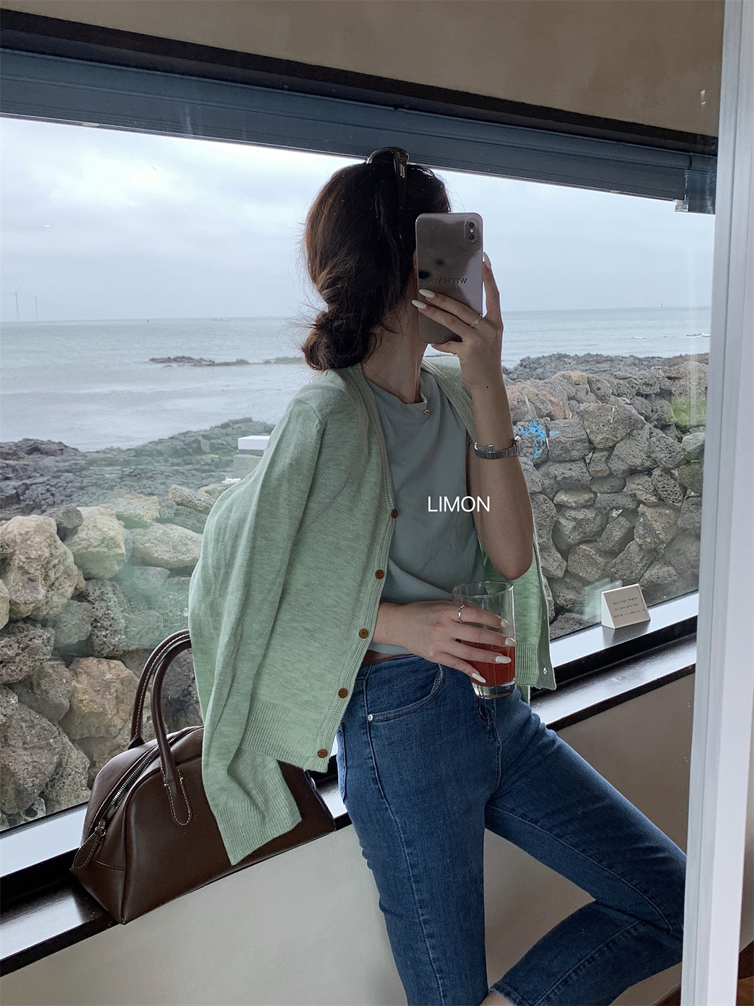 THE LEMON柠檬绿茶正肩磨毛短袖t恤女2024秋季新款百搭上衣打底衫详情67