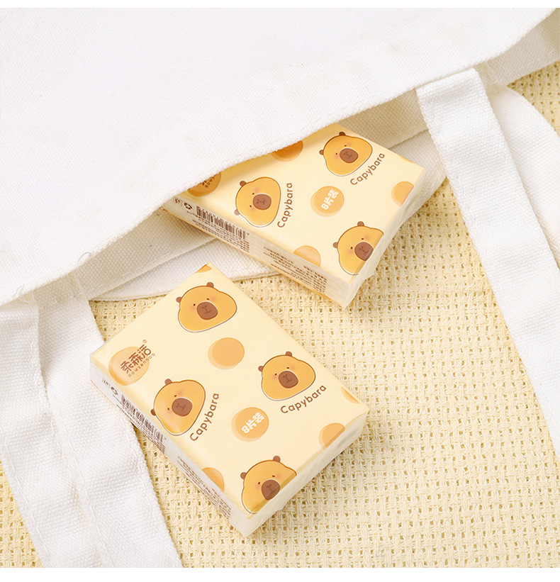 便携式卡通九连包手帕纸 小包三层纸卫生纸抽纸 家用学生出门必备纸巾详情16