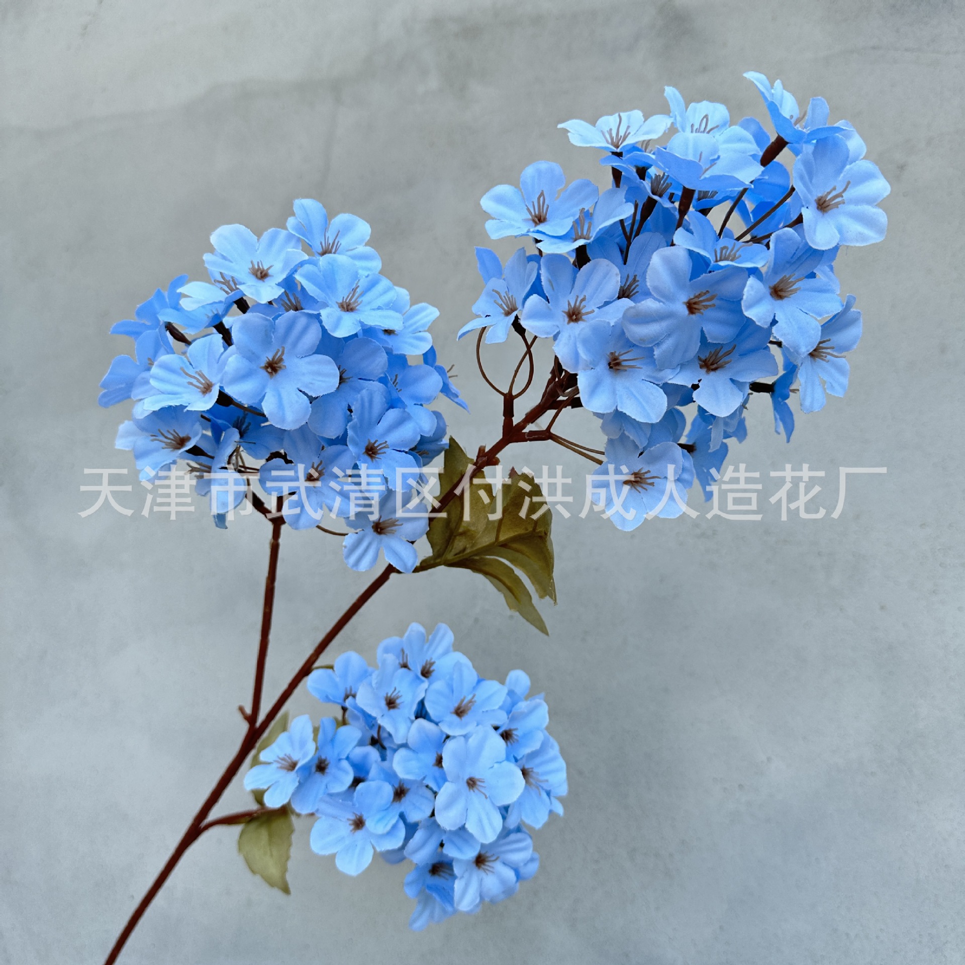 Wholesale of 3-head snowflake hydrangea artificial flowers for wedding roadways, ground arrangement flowers, decorative patterns for prefabricated houses and home decoration pic 7
