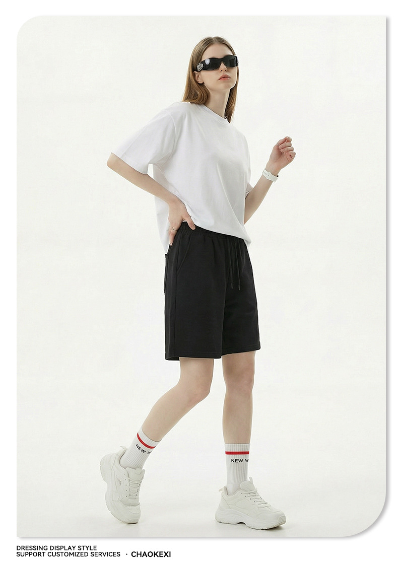 CKX Spring/Summer 2026 New 230G double-yarn pure cotton European and American trendy brand cool solid color loose large-sized short-sleeved T-shirt for men pic 13