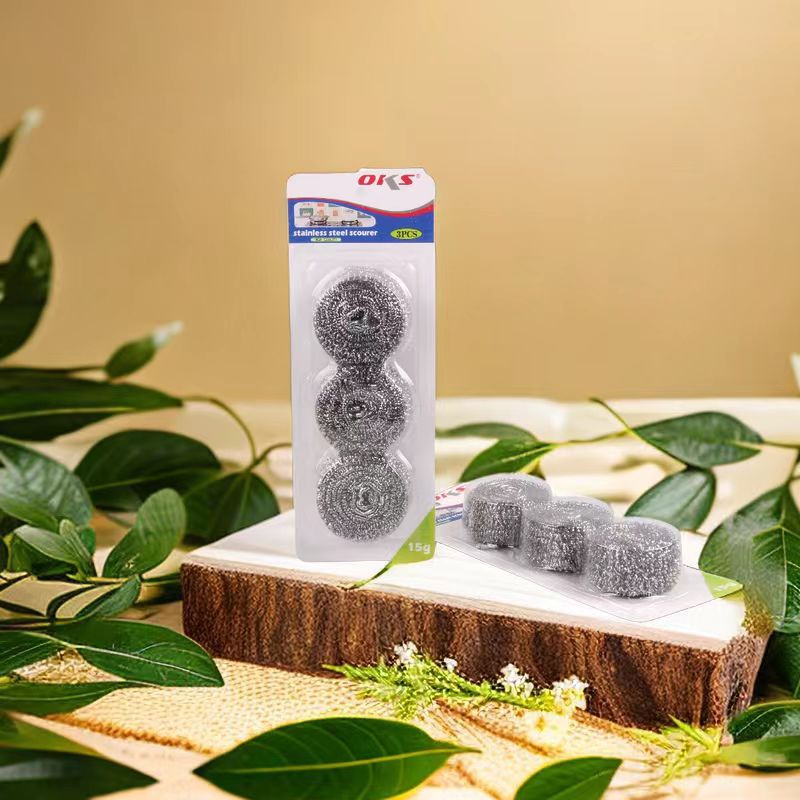 Household steel wool balls, stainless steel cleaning balls, pot brushes, dish brushes, steel wool balls, kitchen dish cleaning balls, OKS pic 3