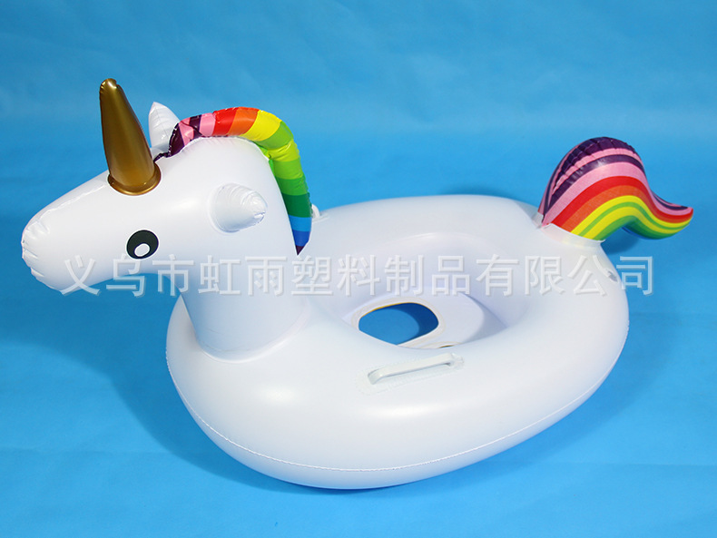 婴幼儿游泳艇趴艇 大号独角兽游泳艇 宝宝带坐艇小游艇厂家批发详情4