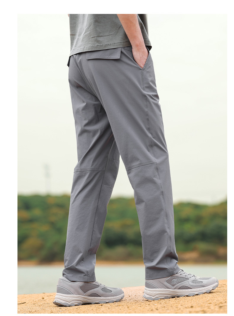 新款春夏季男士宽松休闲裤 外穿长裤速干透气 运动休闲两用款 薄款夏季款男裤子详情17