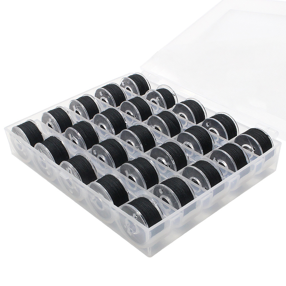 厂家批发家用缝纫机梭芯彩色绕线梭心25/36格梭心套装彩色缝纫线详情28