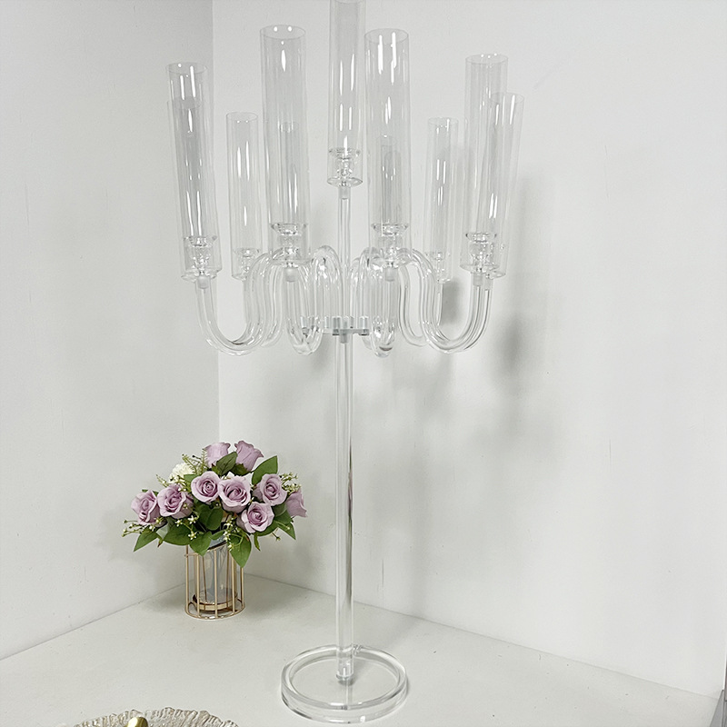 6 European acrylic candlesticks, wedding candlesticks, wedding venue decoration props, candlesticks pic 7