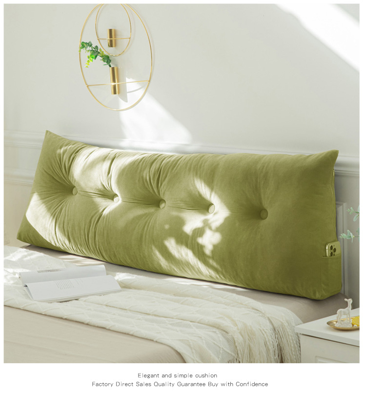 Solid-color modern triangular headboard cushions, bed pillows, large backrest cushions, tatami MATS, living room soft packages, bedroom cushions pic 19