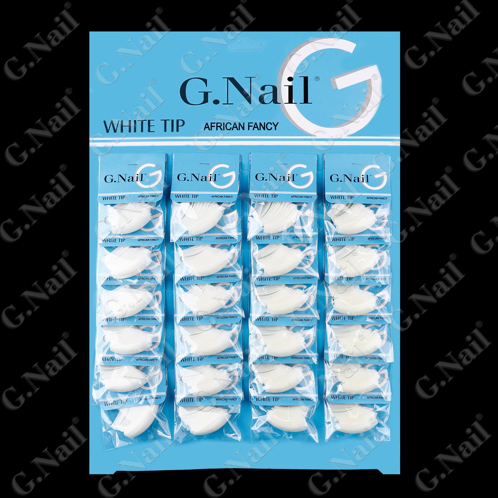 Gnail正品24包卡装美甲甲片自然色白色穿戴甲欧美假指甲甲片批发详情7