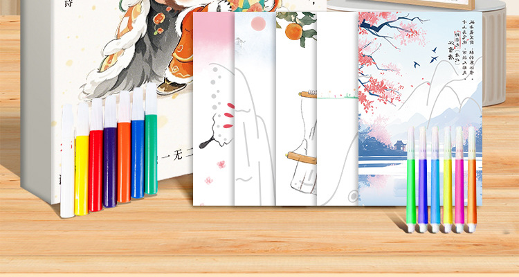 彩虹刮画diy彩虹点彩刮画儿童趣味书签手工画刮画纸卡明信片玩具详情33