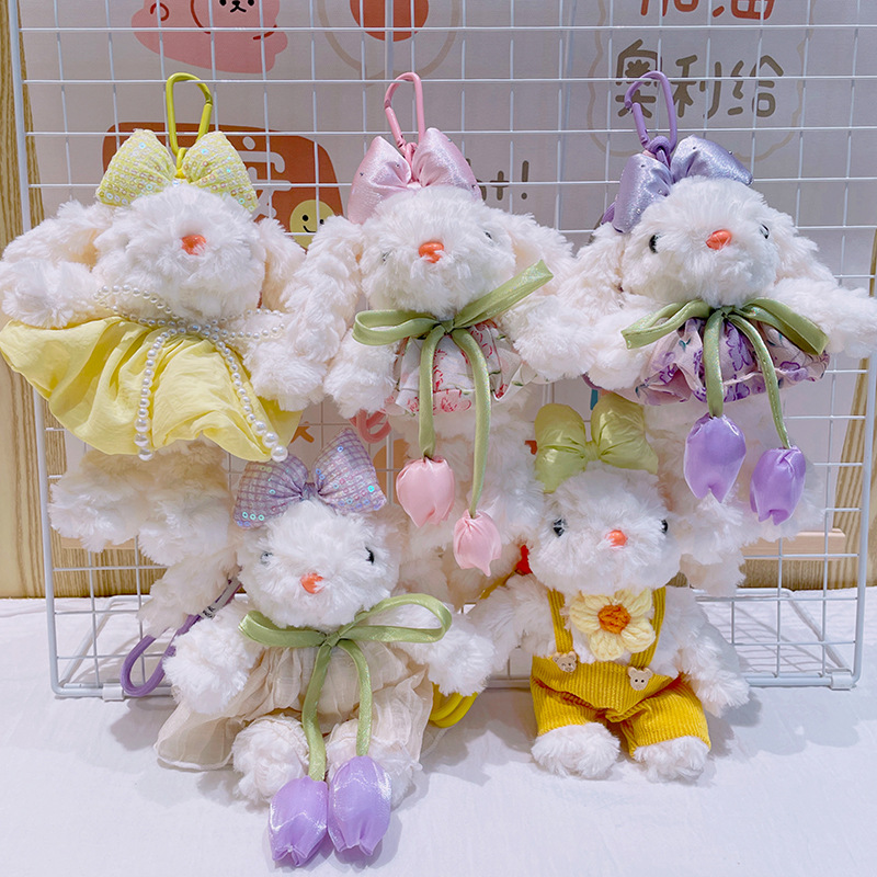 Wholesale of new flip-flop rabbit bag pendants, cartoon plush cute dolls, keychains, pendants and small gifts pic 13