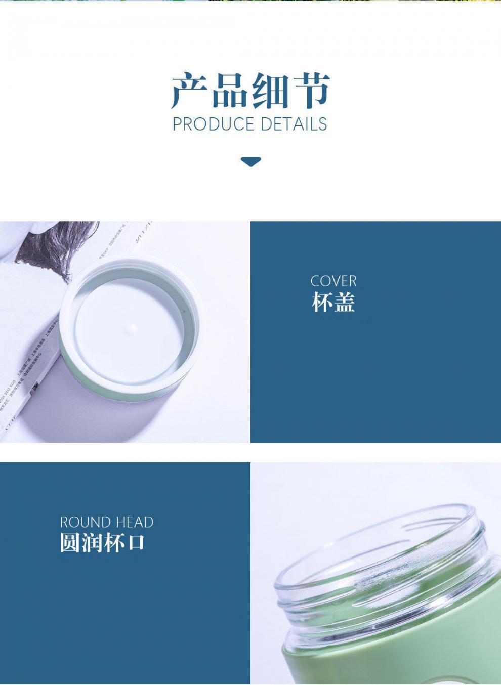 简约玻璃水杯带把手双层办公室喝水杯子促销活动礼品杯子详情8