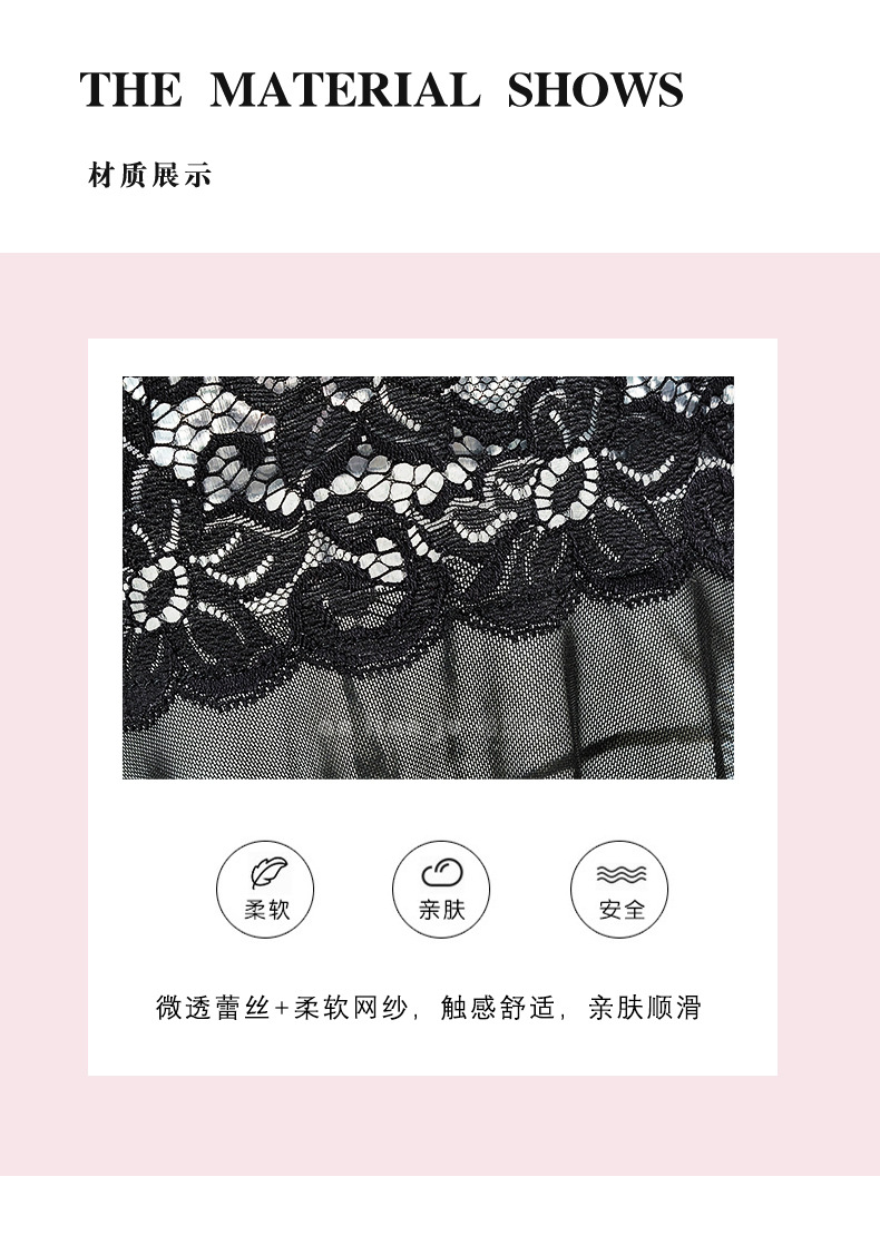 Cross-border underwear, mesh see-through irregular pajamas, lace cutout halter nightgowns, home wear 309, sexy pic 10