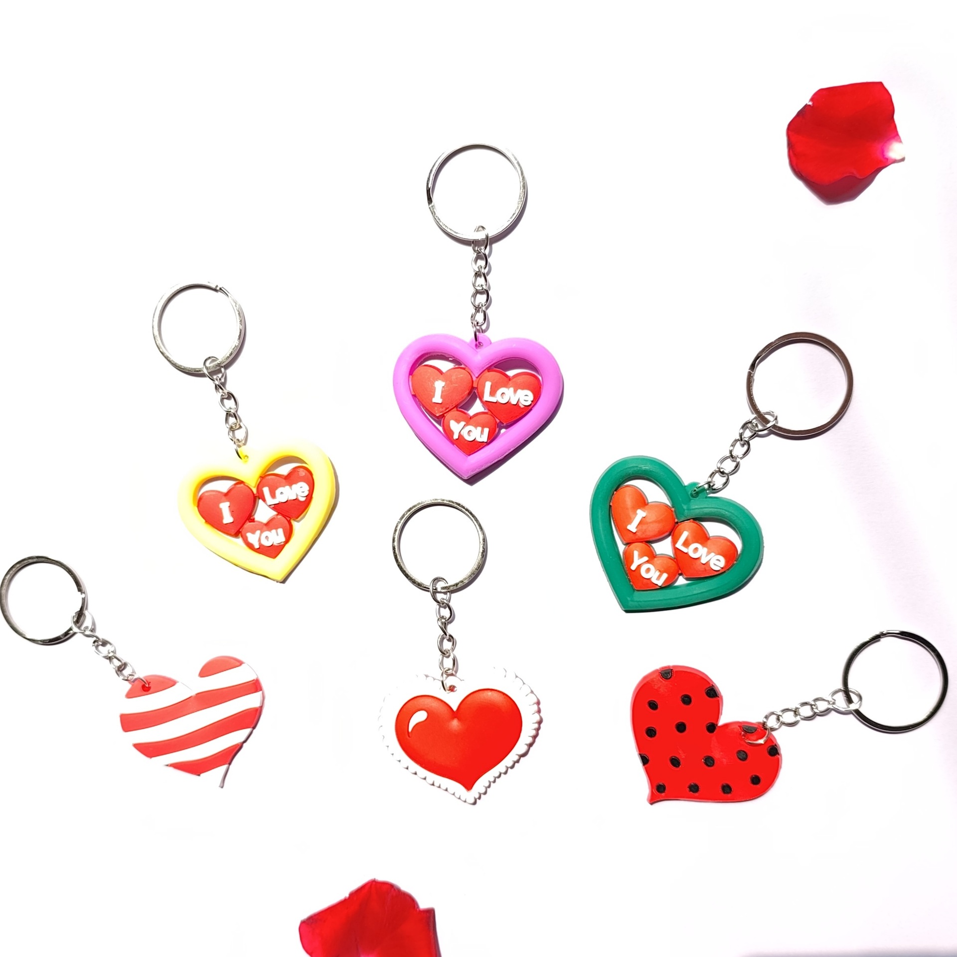 情人节软胶钥匙扣情人节礼物爱心桃心钥匙扣货源供应批发可爱详情5