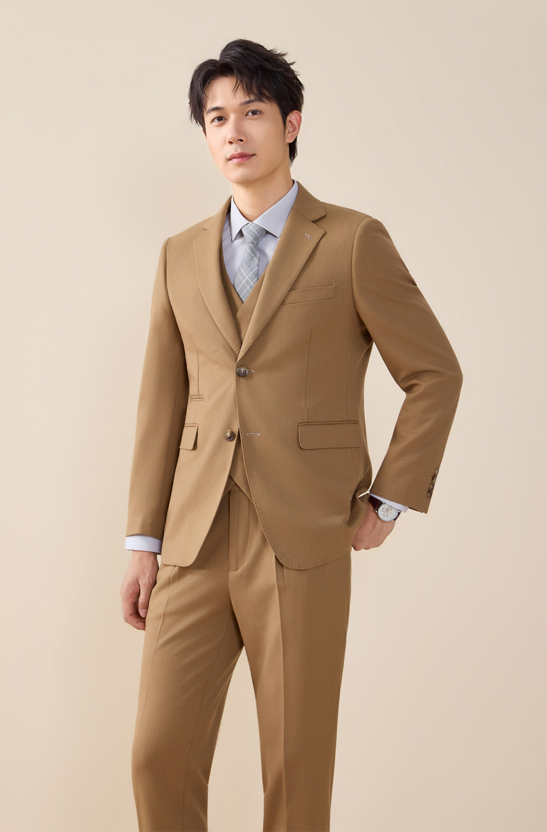 Tian Si Acetic Acid high-end navy blue suit set for men pic 20