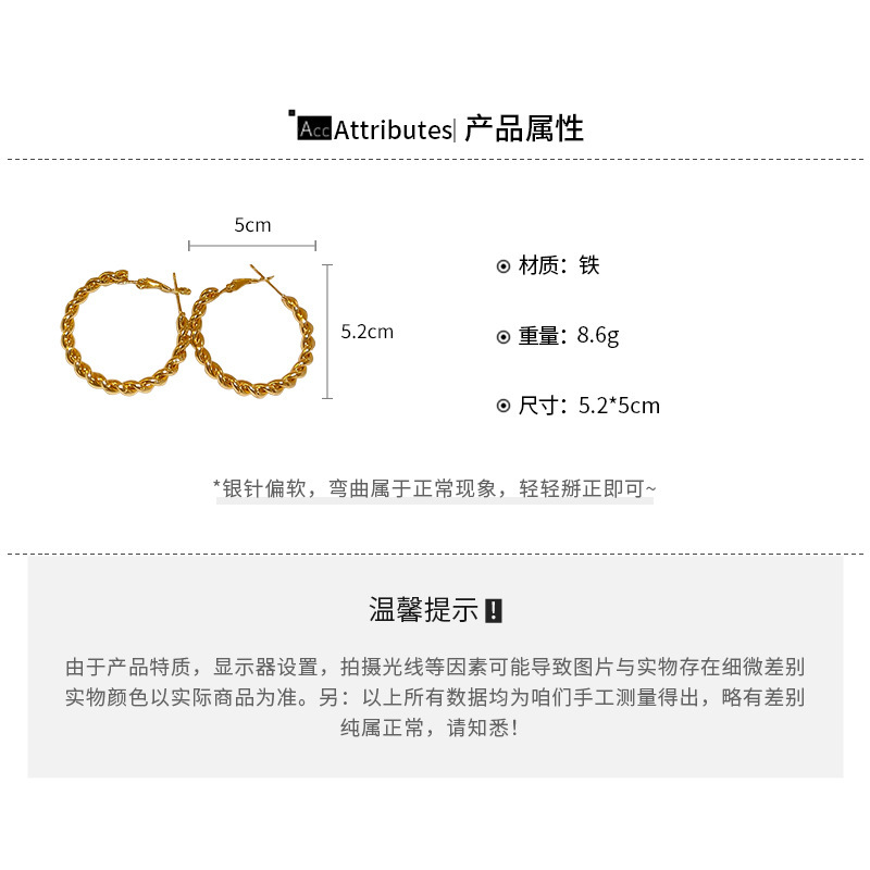 银针欧美冷淡风镶钻爱心圆圈耳圈小众简约夸张耳环百搭高级感耳饰详情2