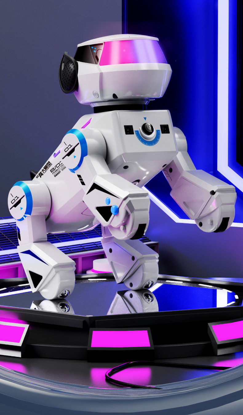 YDJ programación multifuncional cantando y bailando control remoto máquina perro AI inteligente interactivo preguntas y respuestas perro mecánico juguetes para niños pic 6