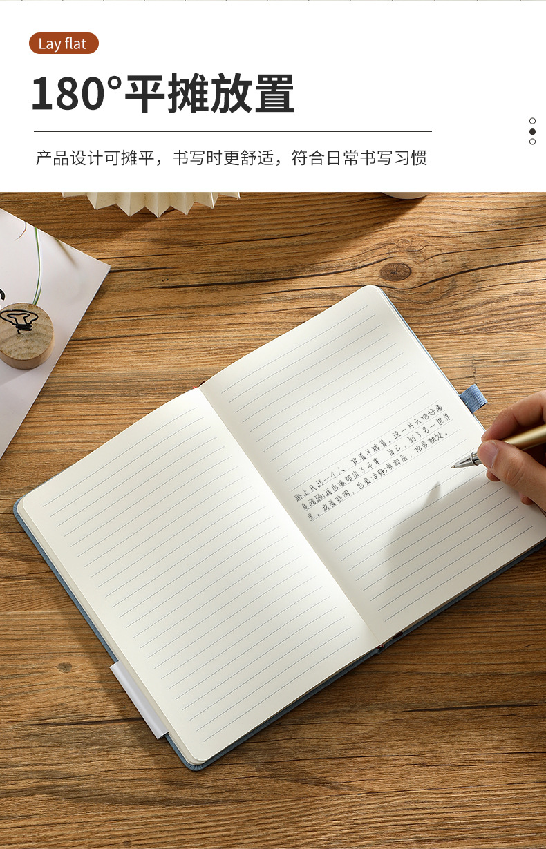 Customized a5 notebook with elastic band, horizontal line dot printing, office notebook, skin-like leather, student diary, high appearance level pic 12