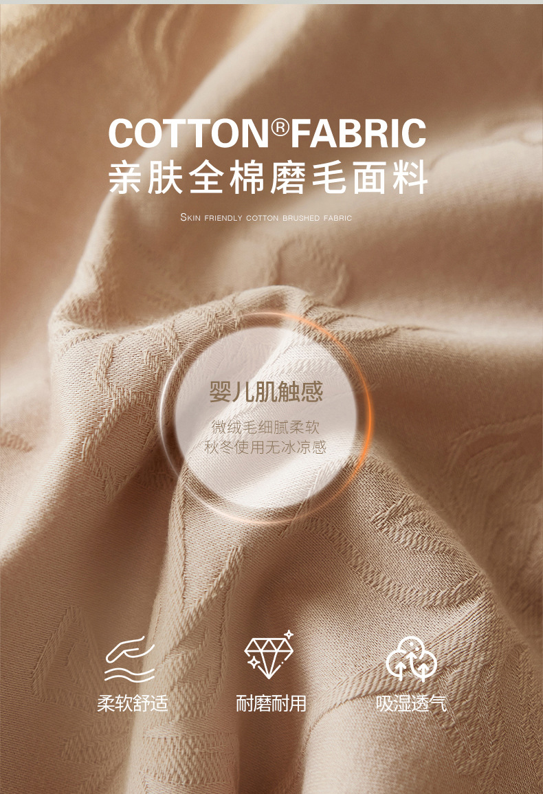 2025 New Class A pure cotton, all-cotton brushed autumn and winter four-piece set with a light luxury and high-end feel for the master bedroom bed sheet and duvet cover pic 11