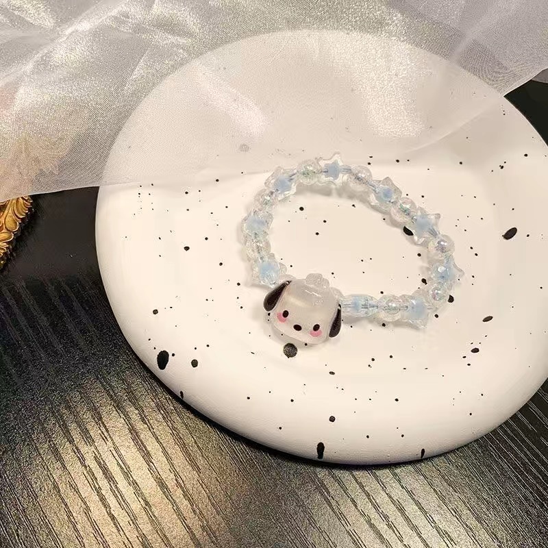 新款卡通手链批发学生小众水晶串珠小清新百搭闺蜜礼物亚克力饰品详情5