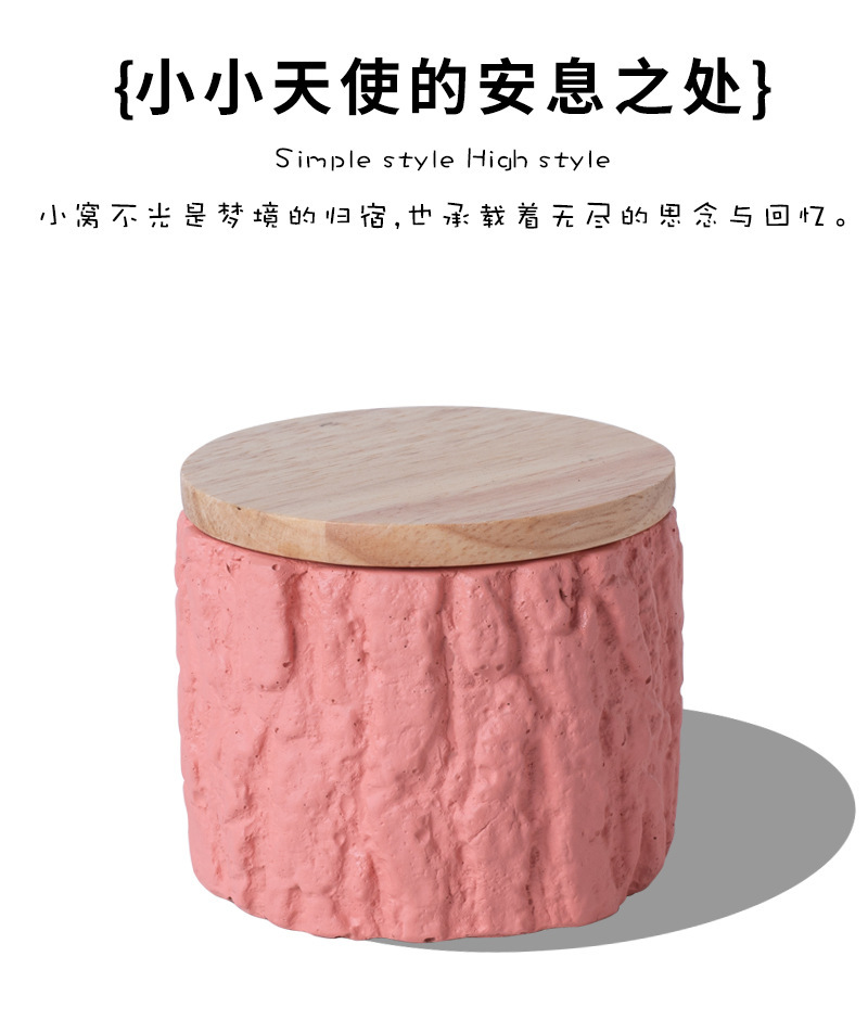 爱宠骨灰罐陶瓷六款颜色木质盖子树皮纹理宠物殡葬用品宠物骨灰盒殡葬纪念品详情7