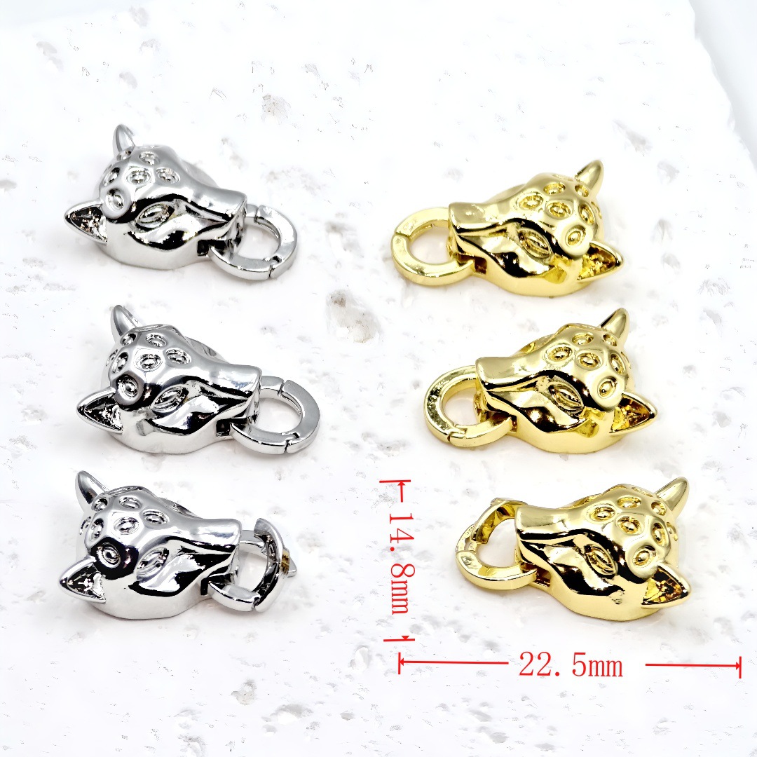 18k gold-plated zircon bow pearl buckle diy jewelry accessory, flower-shaped buckle sweater chain connection, end buckle pic 9