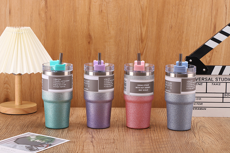 跨境钻石漆冰霸杯保温杯30OZ咖啡杯20OZ不锈钢啤酒杯外贸车载杯详情2