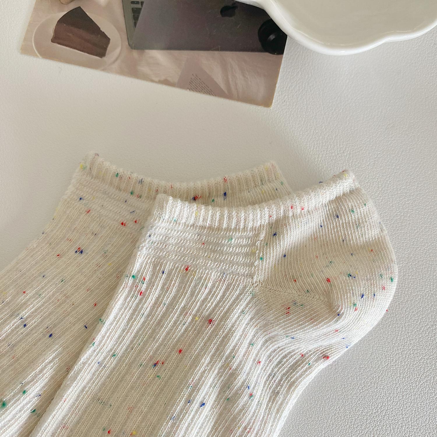 点子纱船袜女纯棉夏季薄款低帮浅口隐形袜硅胶防滑不掉跟女士短袜详情42