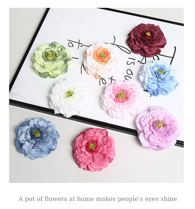 龙鲤牡丹仿真花头婚礼摄影绢花室内家居软装假花DIY簪花厂家批发详情11