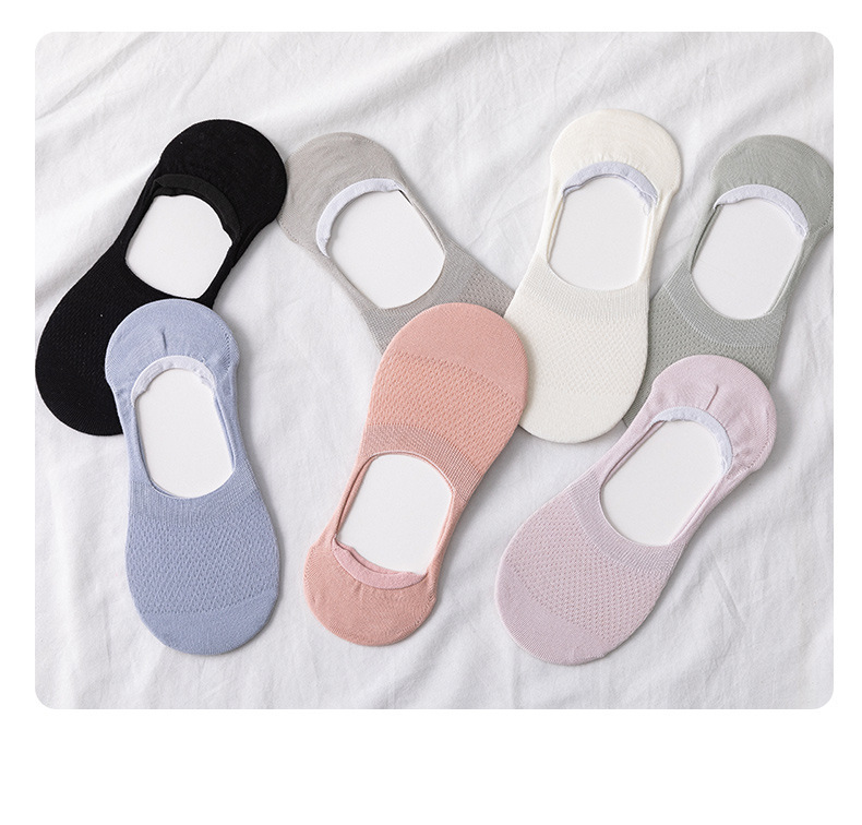 Summer thin boat socks for women, summer shallow mesh boat socks for women, silicone anti-slip and non-dropping, and low-top socks wholesale pic 2