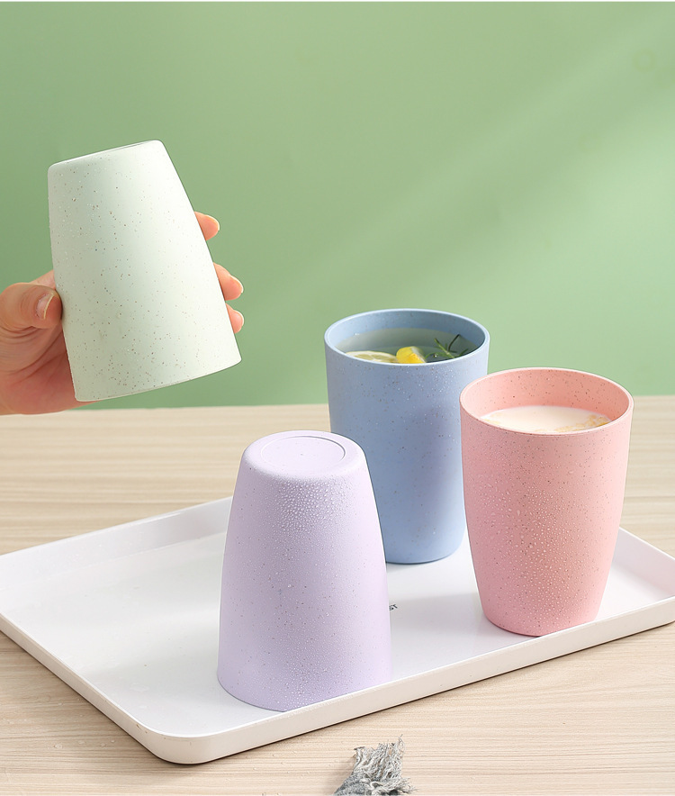 小麦秸秆杯子大肚杯简约水杯牛奶杯大容量漱口杯咖啡杯酒店刻字杯详情14